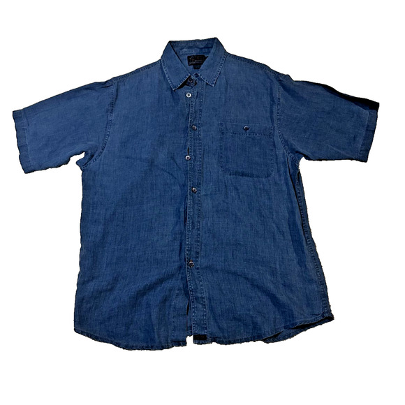 Tommy Bahama Other - Tommy Bahama Indigo Palms Denim Shirt Men’s XL Blue Short Sleeve Button Up